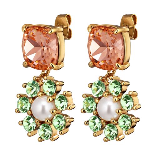 poppy light green peach white pearl 